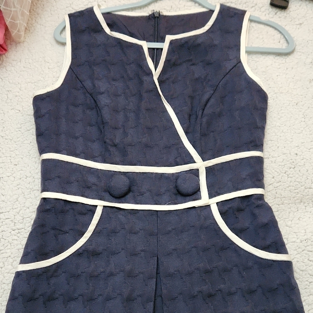 Nautica Blue Sheath Dress Sleeveless Crew Neck - Picture 12 of 12